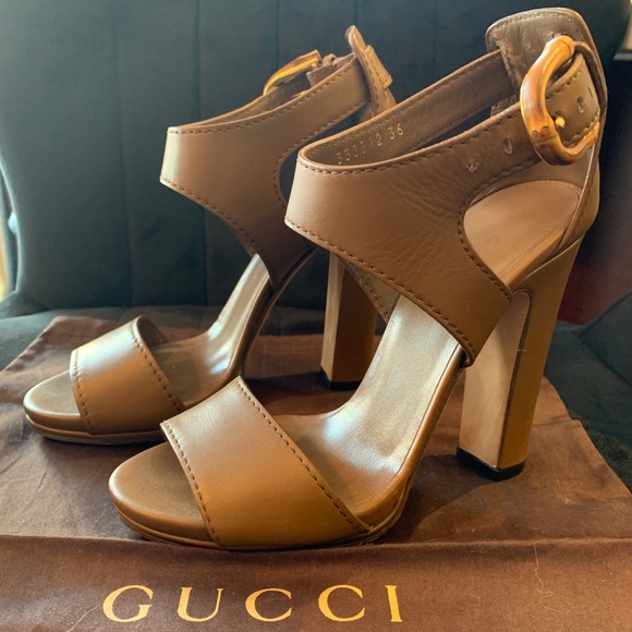 Gucci leather sandals size 36 - Picture 1 of 4